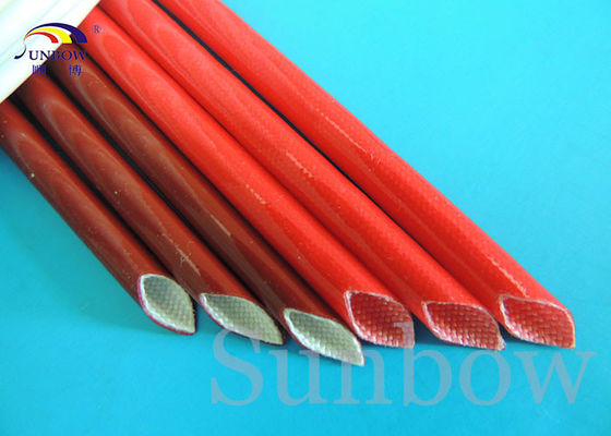 China Sleeving da isolação da fibra de vidro do fio bonde da cor 12mm de Brown fornecedor