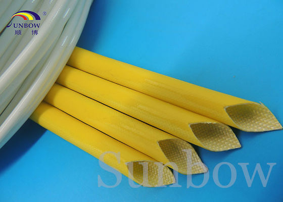 China Sleeving Sleeving da fibra de vidro do silicone da fibra de vidro trançada da borracha de silicone fornecedor