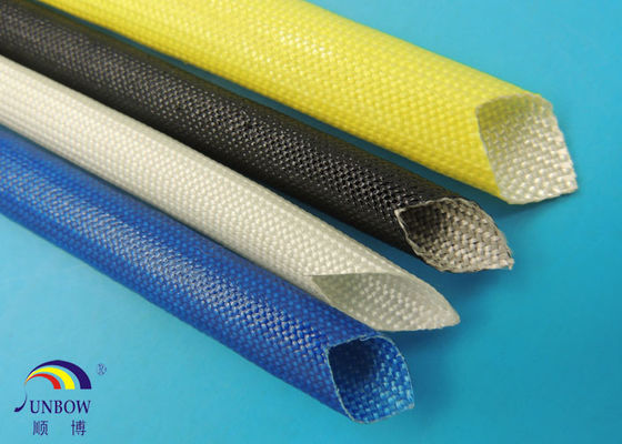 China Sleeving acrílico da fibra de vidro da isolação da classe 155C de F/luva de isolamento da fibra de vidro resina acrílica fornecedor