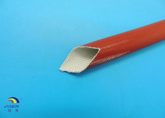 China Chama flexível - resina de silicone revestida Sleeving da fibra de vidro expansível retardadora fornecedor