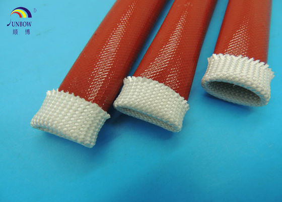 China Sleeving Sleeving da fibra de vidro da resina de silicone da isolação elétrica/tubulação/tubulações fornecedor