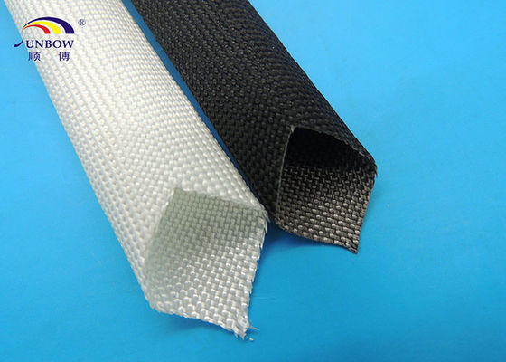 China Fibra de vidro de alta temperatura flexível sem revestimento branca que Sleeving para os cabos 400℃ fornecedor