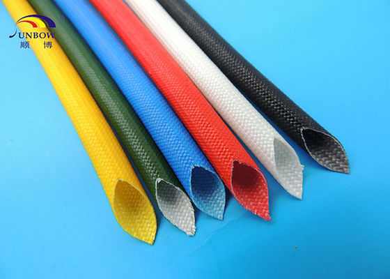 China luva Sleeving de isolamento do vidro de fibra da fibra de vidro do silicone do fio elétrico de 3.5mm fornecedor