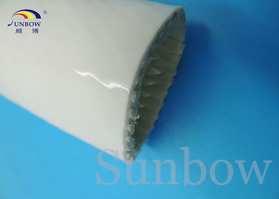 China Chama - borracha de silicone revestida sleeving da fibra de vidro à prova de fogo à prova de fogo retardadora da luva fornecedor