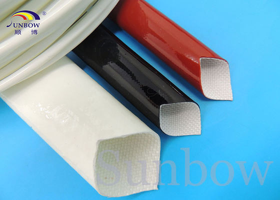 China Silicone Rubber Coated High Temperature Fiberglass Sleeve Silicone Fiberglass Sleeving fornecedor
