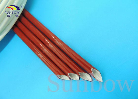China Tipo Sleeving da isolação da fibra de vidro do silicone/chama - luvas industriais retardadoras fornecedor