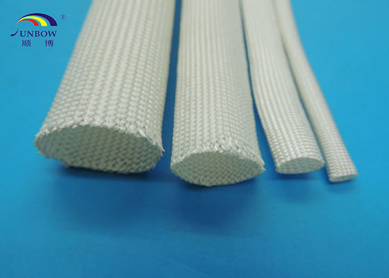 China Sleeving sem revestimento resistente ao calor de alta temperatura da fibra de vidro do silicone fornecedor