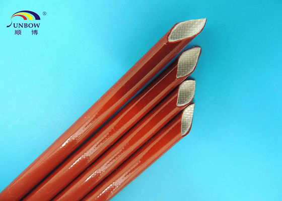 China Sleeving trançado flexível da fibra de vidro da borracha da luva/silicone da fibra de vidro da aprovação do UL E333178 fornecedor