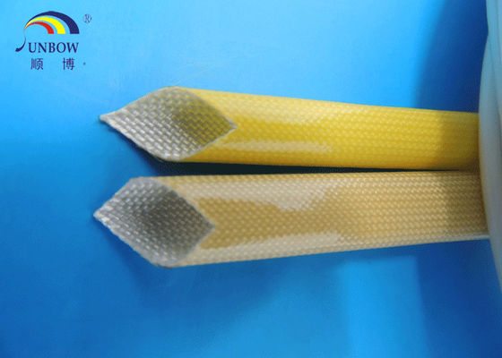 China 0.5-35mm Heat resistance and good electrical Polyurethane (PU) amber fiberglass sleeve for F grade machinery fornecedor