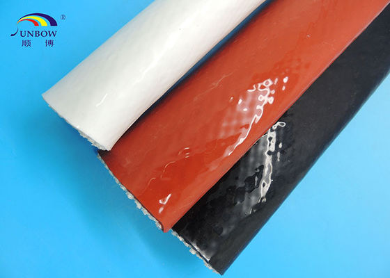 China Luva trançada uso da fibra de vidro da planta de aço com o resistente de alta temperatura da tampa do silicone fornecedor