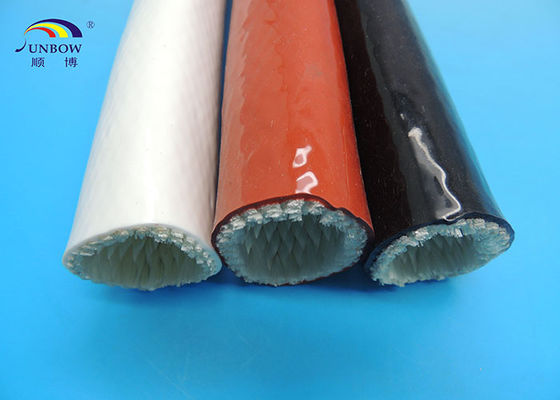 China Fogo revestido da fibra de vidro do silicone colorido que Sleeving a luva à prova de fogo fornecedor