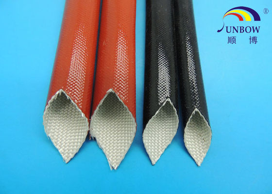 China O silicone revestiu Sleeving trançado expansível da fibra de vidro/luvas/tubulação/tubulações fornecedor