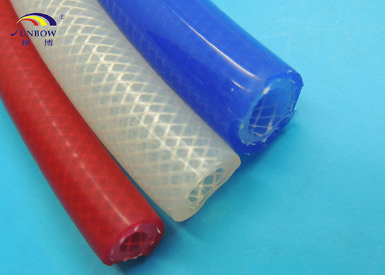 China Luva trançada reforçada silicone da fibra de vidro para a proteção térmica do alimento e da bebida fornecedor